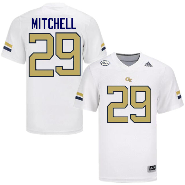 Jon Mitchell Georgia Tech Jerseys,Georgia Tech Yellow Jackets College Football Uniforms-White